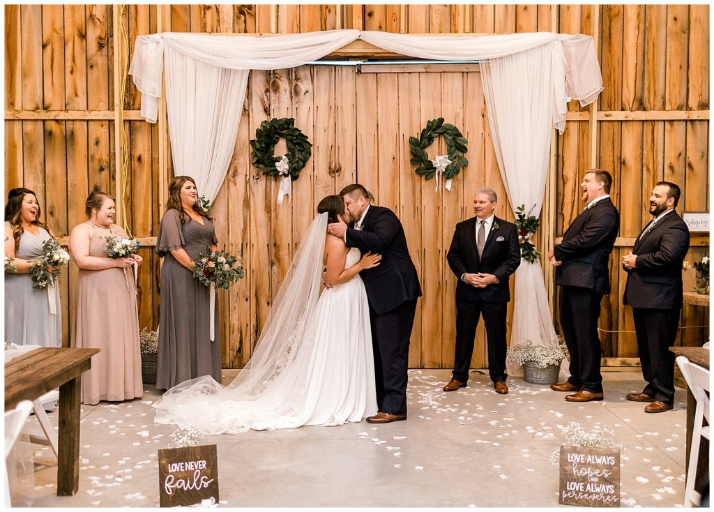 Rustic Pine Farms has the option for a pretty indoor ceremony site.