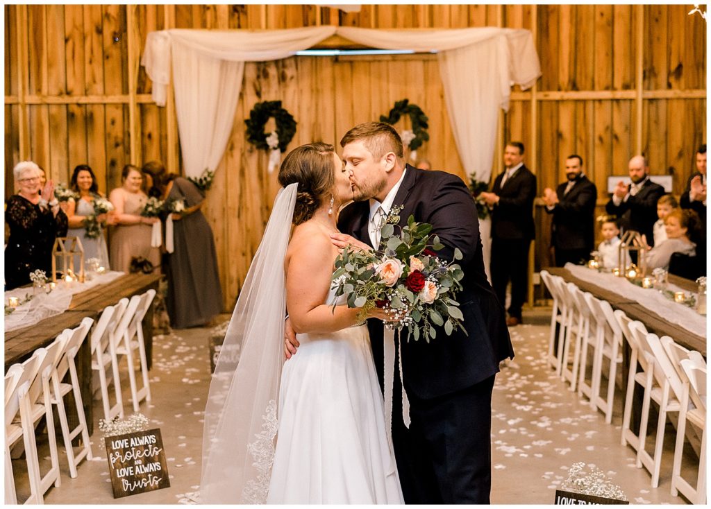kissing as Mr. and Mrs.!