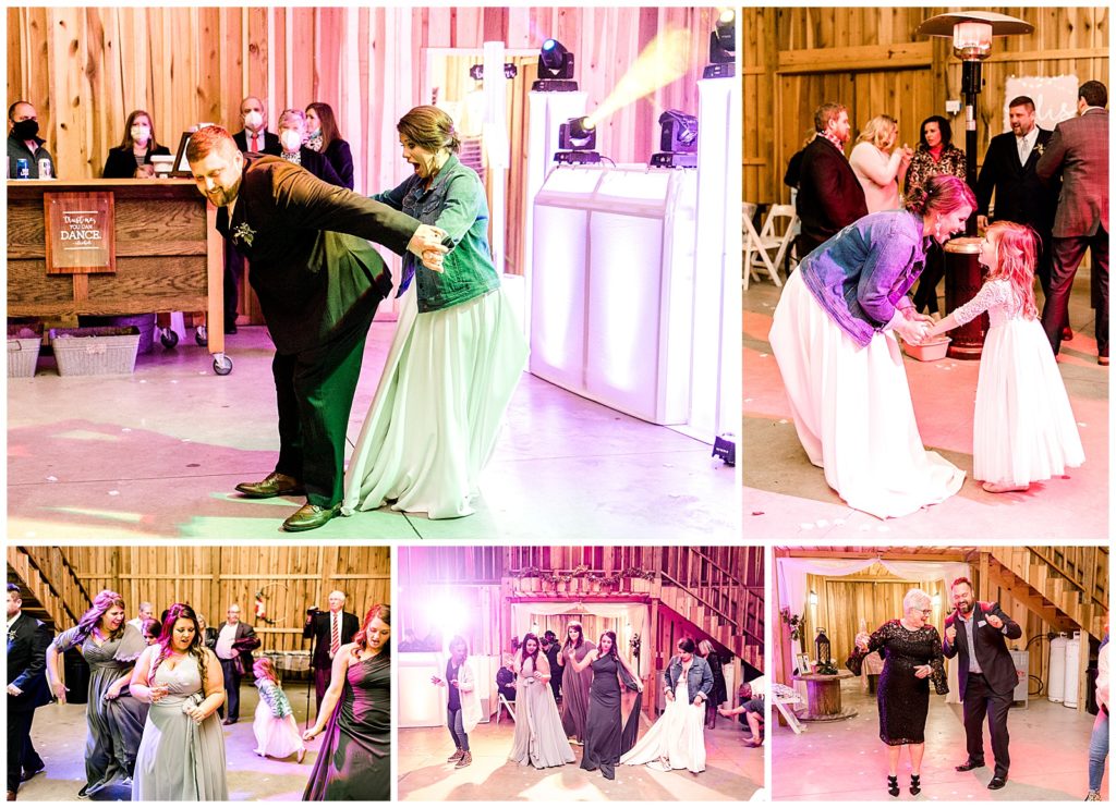 Boaz wedding photographer captures the cool dance floor at Rustic Pine Farms 