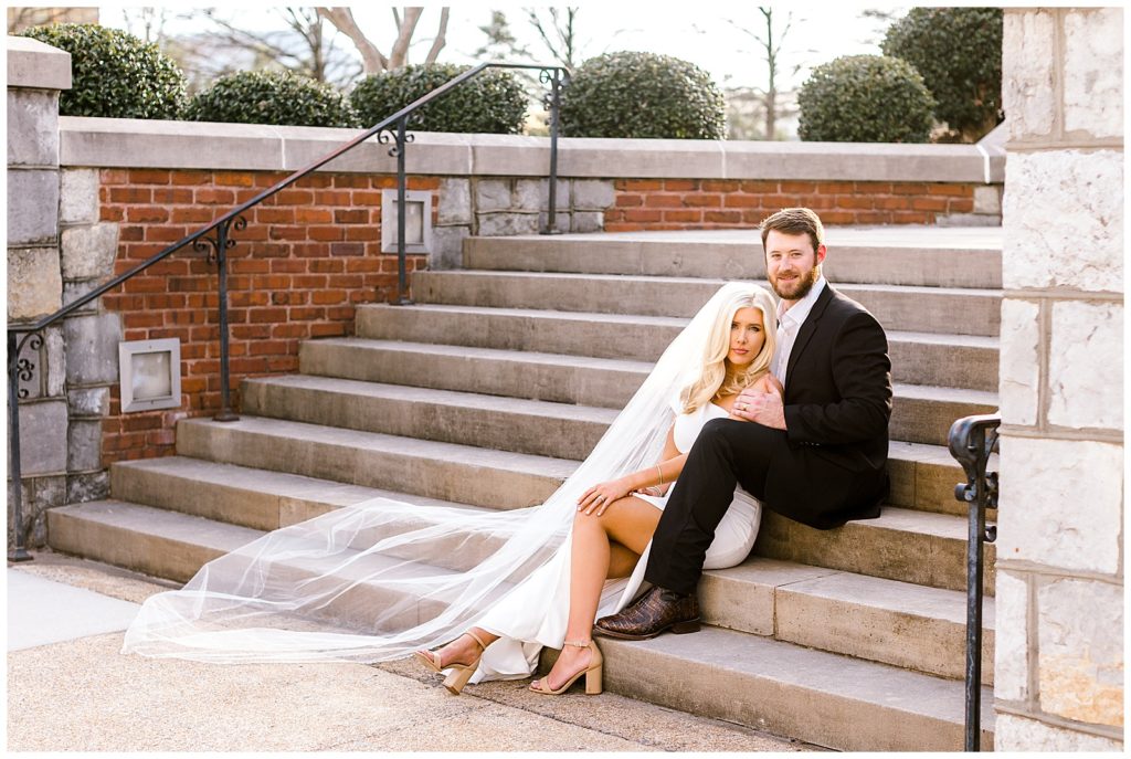 Chattanooga, Tennessee elopement photographer captures bride and groom downtown